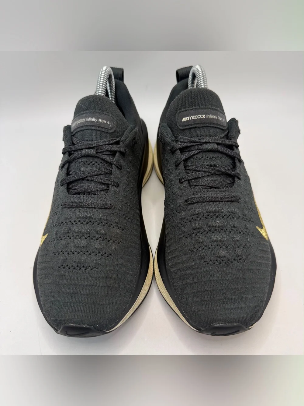Nike ReactX Infinity Run 4 Women’s 8.5 Black Gold Running Shoes DN2670-006